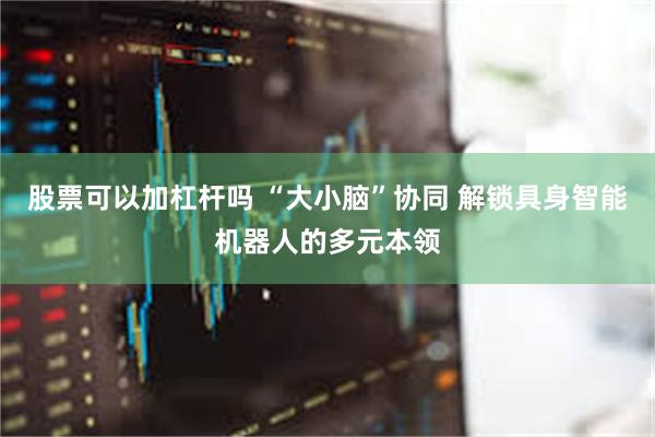 股票可以加杠杆吗 “大小脑”协同 解锁具身智能机器人的多元本领