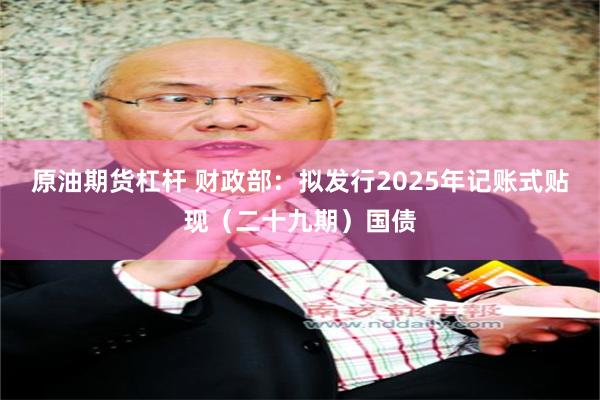 原油期货杠杆 财政部：拟发行2025年记账式贴现（二十九期）国债