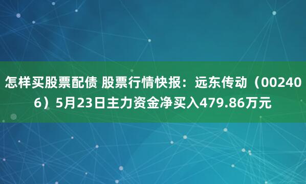 怎样买股票配债 股票行情快报：远东传动（002406）5月23日主力资金净买入479.86万元