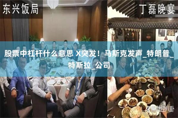股票中杠杆什么意思 X突发！马斯克发声_特朗普_特斯拉_公司