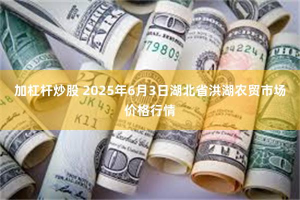 加杠杆炒股 2025年6月3日湖北省洪湖农贸市场价格行情