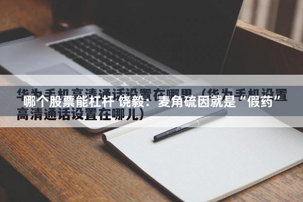 哪个股票能杠杆 饶毅：麦角硫因就是“假药”