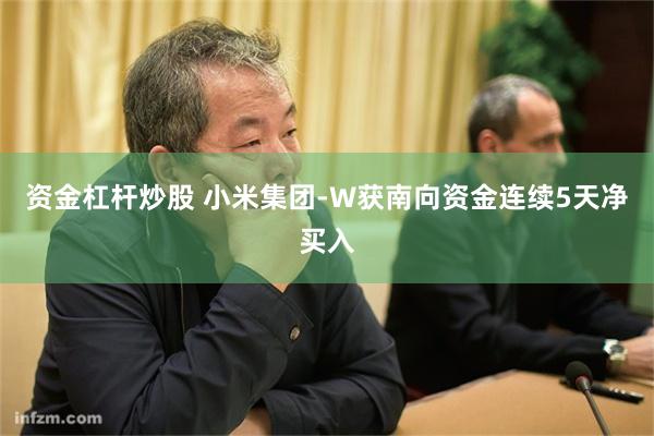 资金杠杆炒股 小米集团-W获南向资金连续5天净买入