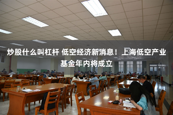 炒股什么叫杠杆 低空经济新消息！上海低空产业基金年内将成立