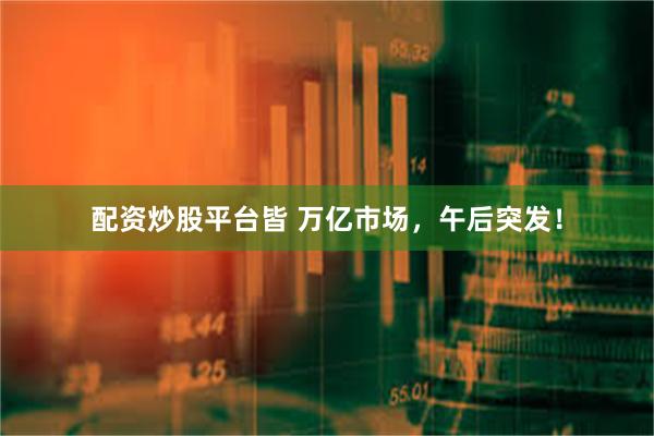 配资炒股平台皆 万亿市场，午后突发！